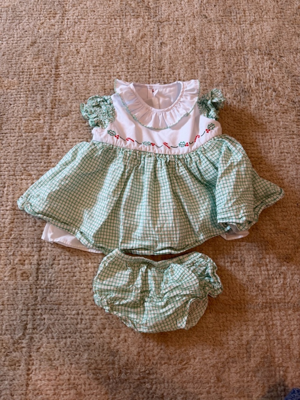 The Proper Peony Green and White Dress